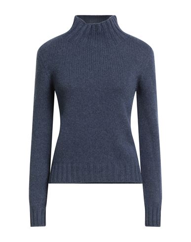 Aragona Woman Turtleneck Navy Size 6 Cashmere In Blue
