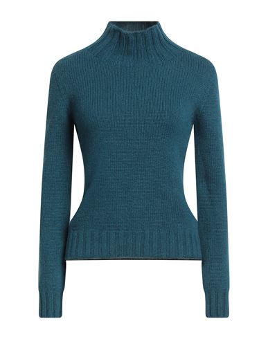 Aragona Woman Turtleneck Deep Teal Size 8 Cashmere In Green