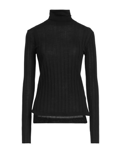 Aragona Woman Turtleneck Black Size 10 Merino Wool