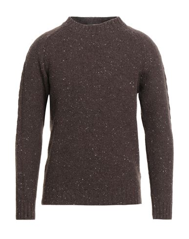 Wool & Co Man Sweater Chocolate Brown Size Xl Wool, Polyamide In Brown