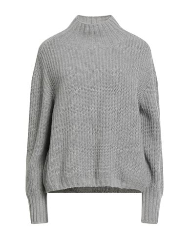 Aragona Woman Turtleneck Light Grey Size 8 Cashmere In Gray