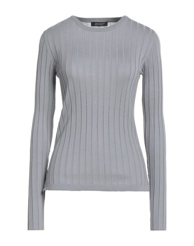 Aragona Woman Sweater Grey Size 10 Merino Wool In Blue