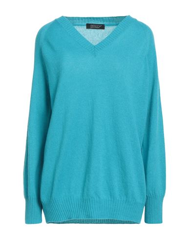 Aragona Woman Sweater Azure Size 12 Cashmere In Blue