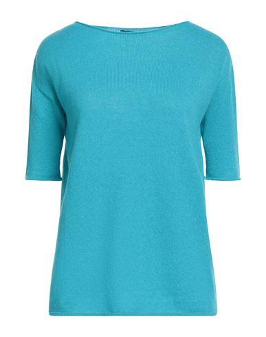Aragona Woman Sweater Turquoise Size 8 Cashmere In Blue