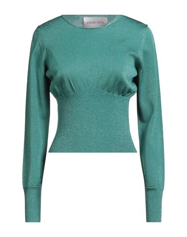 Circus Hotel Woman Sweater Green Size 4 Viscose, Polyamide, Metal, Polyester In Green