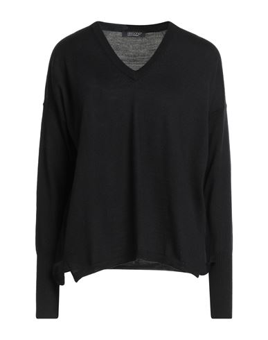 Aragona Woman Sweater Black Size 6 Merino Wool