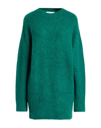 Solotre Woman Sweater Green Size 3 Alpaca Wool, Polyamide, Wool, Elastane In Animal Print