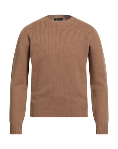 Aragona Man Sweater Camel Size 44 Wool, Cashmere In Brown