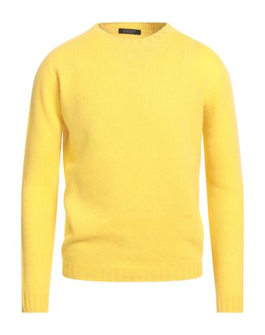 Aragona Man Sweater Yellow Size 44 Wool, Cashmere In Yellow