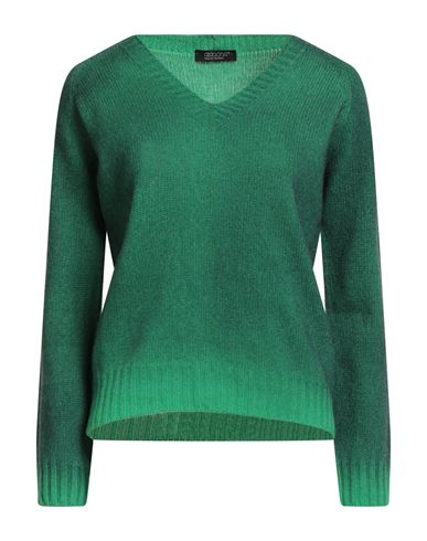 Aragona Woman Sweater Green Size 10 Wool, Cashmere
