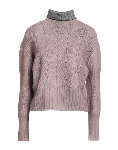 Aragona Woman Turtleneck Pink Size 8 Wool, Cashmere