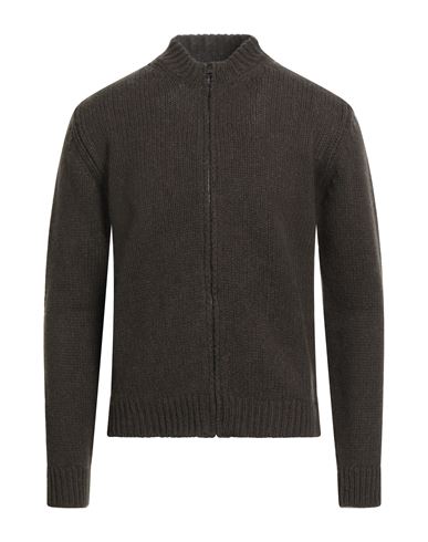 Aragona Man Cardigan Military Green Size 44 Baby Alpaca Wool, Merino Wool In Brown