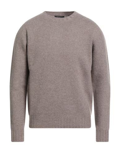 Aragona Man Sweater Taupe Size 44 Wool, Cashmere In Gray