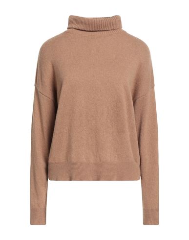 Aragona Woman Turtleneck Camel Size 8 Cashmere In Sand