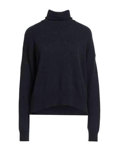 Aragona Woman Turtleneck Midnight Blue Size 8 Cashmere