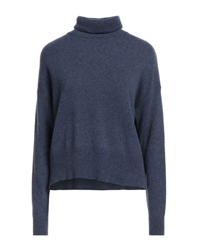 Aragona Woman Turtleneck Navy Size 6 Cashmere In Blue