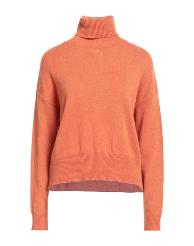 Aragona Woman Turtleneck Orange Size 12 Cashmere