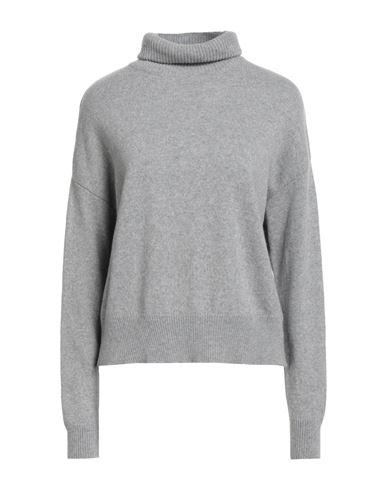 Aragona Woman Turtleneck Light Grey Size 8 Cashmere In Gray