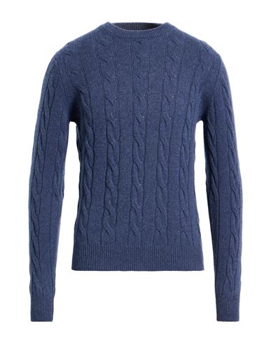 Aragona Man Sweater Navy Size 40 Cashmere In Blue