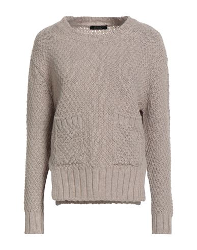 Aragona Woman Sweater Beige Size 10 Baby Alpaca Wool, Merino Wool In Sand