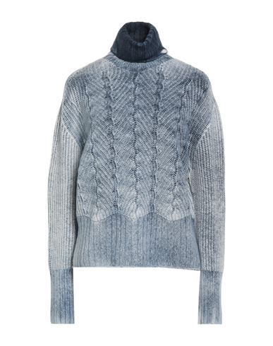 Aragona Woman Turtleneck Blue Size 6 Wool, Cashmere In Multi
