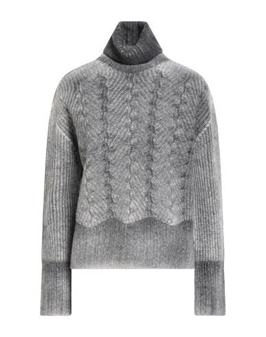Aragona Woman Turtleneck Grey Size 10 Wool, Cashmere In Gray