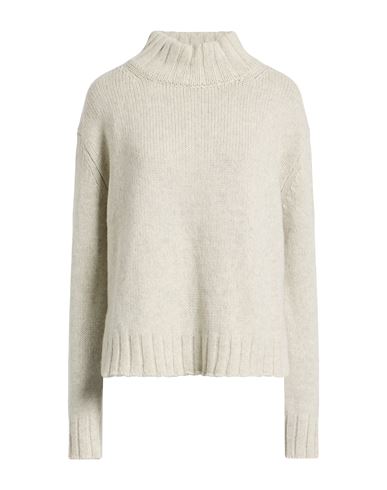 Aragona Woman Turtleneck Light Grey Size 6 Baby Alpaca Wool, Merino Wool In Neutral