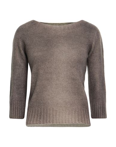Aragona Woman Sweater Taupe Size 10 Wool, Cashmere In Gray