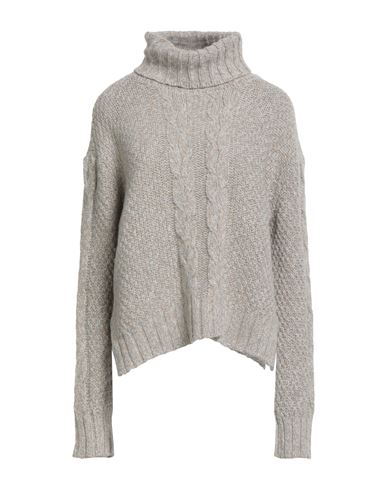 Aragona Woman Turtleneck Beige Size 10 Alpaca Wool, Merino Wool In Sand