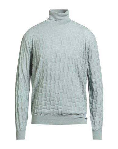 Filippo De Laurentiis Man Turtleneck Light Green Size 40 Cashmere, Silk In Green
