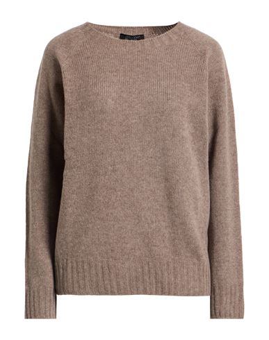 Aragona Woman Sweater Khaki Size 8 Wool, Cashmere In Brown