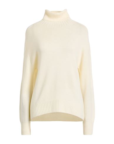 Aragona Woman Turtleneck Ivory Size 8 Merino Wool In Neutral