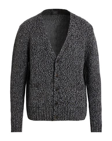 Aragona Man Cardigan Navy Size 42 Baby Alpaca Wool, Merino Wool In Gray