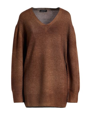 Aragona Woman Sweater Brown Size 12 Merino Wool In Brown