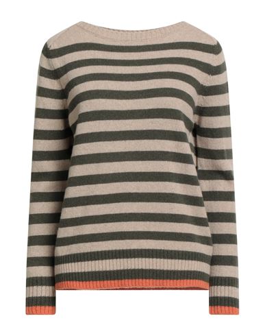 Aragona Woman Sweater Military Green Size 8 Cashmere