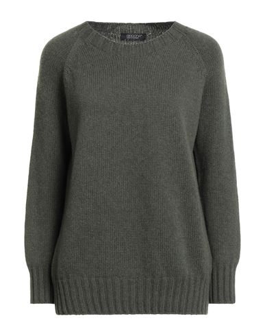 Aragona Woman Sweater Military Green Size 10 Cashmere