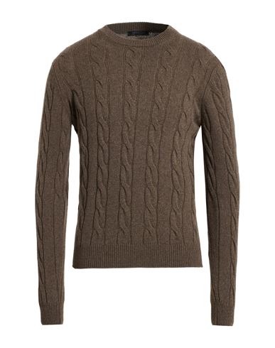 Aragona Man Sweater Dark Brown Size 42 Cashmere In Brown