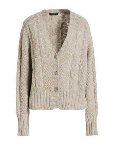 Aragona Woman Cardigan Beige Size 8 Baby Alpaca Wool, Merino Wool In Neutral