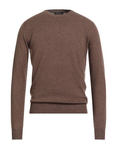 Aragona Man Sweater Brown Size 42 Merino Wool, Cashmere In Brown