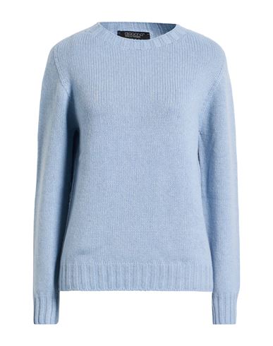 Aragona Woman Sweater Sky Blue Size 12 Cashmere In Blue