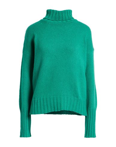 Aragona Woman Turtleneck Emerald Green Size 6 Cashmere In Green