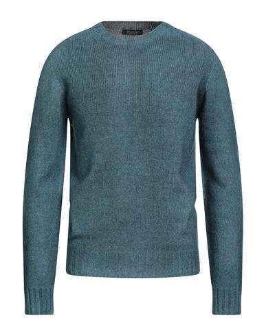 Aragona Man Sweater Deep Teal Size 42 Wool, Cashmere In Blue