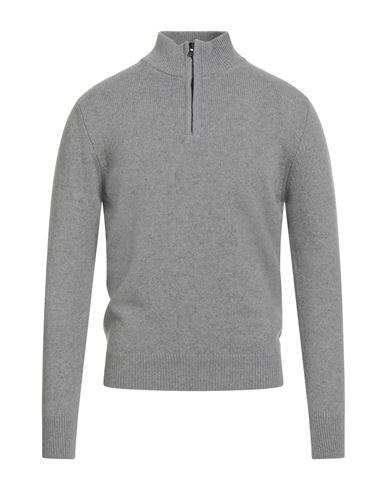 Aragona Man Turtleneck Grey Size 42 Cashmere In Gray