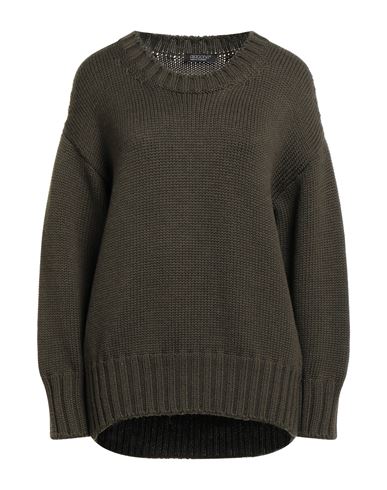 Aragona Woman Sweater Military Green Size 8 Wool