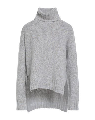 Aragona Woman Turtleneck Sky Blue Size 8 Baby Alpaca Wool, Merino Wool