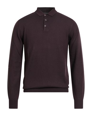 Aragona Man Sweater Burgundy Size 42 Merino Wool In Red