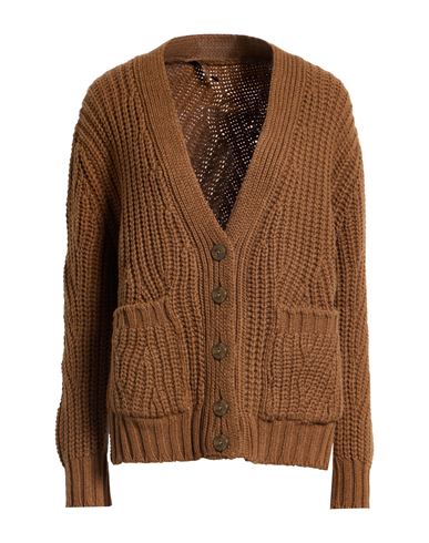 Aragona Woman Cardigan Brown Size 8 Cashmere