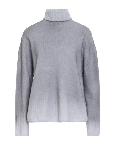 Aragona Woman Turtleneck Light Blue Size 6 Wool, Cashmere