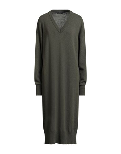 Aragona Woman Midi Dress Dark Green Size 8 Cashmere In Green