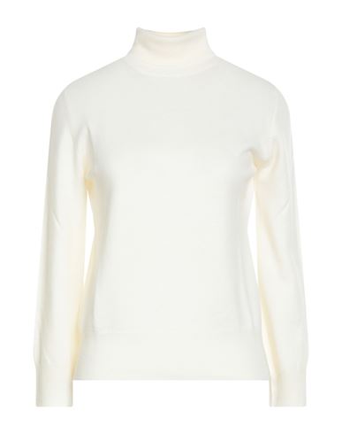 Aragona Woman Turtleneck Cream Size 10 Merino Wool In White